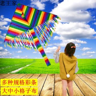 Weifang Jinpeng kite direct sales rainbow triangle kite rainbow kite color strip kite manufacturer full