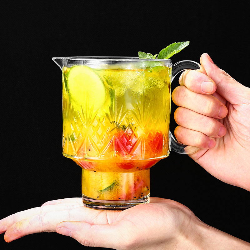 ins net red glass mug new minimalist heat resistant fruit tea cup high face value drinks cup juice cup cold drinks cup