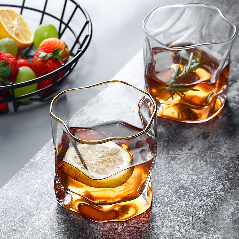 Whisky Wine Cup Profiled Foreign Wine Glass Day Style Creative Beer Glass Sketching Aqua Crystal Cup Sub beer Cup Alien Cup