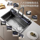 Govos Whale Digital Display Sink Kitchen 304 Stainless Steel Vegetable Washing Basin Household Thickened Large Single-Tank Integrated Dishwashing Sink