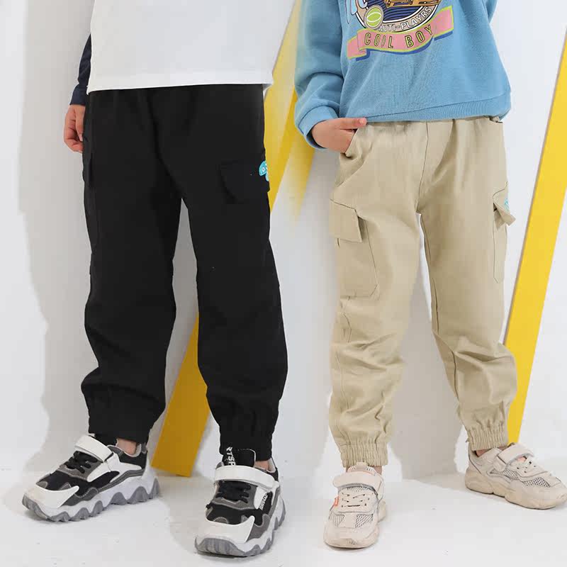Boys' pants summer thin section 2021 new handsome fashionable cotton fried street children's overalls anti-mosquito pants