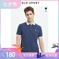 Áo thun thể thao nam Paul áo polo nam ngắn tay mùa hè kinh doanh cotton giản dị sọc áo thêu thêu áo thun nam - Polo áo polo nam đẹp