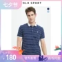 Áo thun thể thao nam Paul áo polo nam ngắn tay mùa hè kinh doanh cotton giản dị sọc áo thêu thêu áo thun nam - Polo áo polo nam đẹp