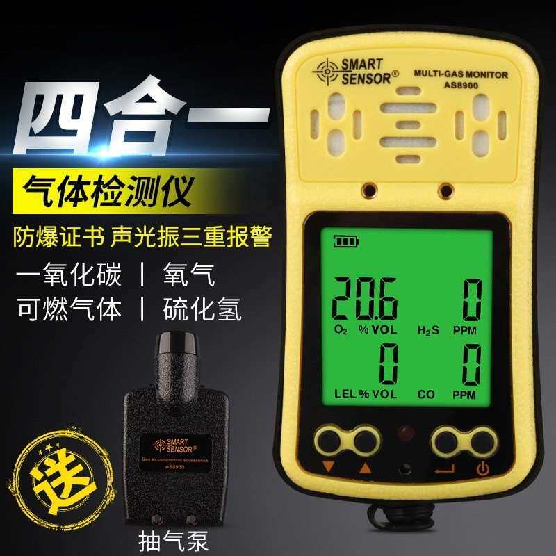 Portable pump suction type ozone hydrogen ammonia gas Odor Tetrahydrothiophene Gas Concentration Alarm Detector