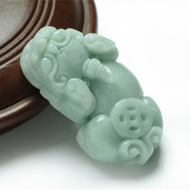 Juntao jade Natural Burmese jade A goods money Pixiu pendant Lucky treasure Jade Pixiu pendant