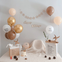 ins ssen series birthday arrangement woody 100 days letters sticking cards 100 days baby birthday banter background wall decoration props