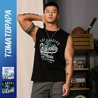 TOMATOPAPA Hawaii in cotton thể thao vest vest nam không tay lửng mồ hôi vest thể dục nam - Áo vest cotton áo khoác lông