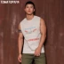 TOMATOPAPA Mỹ gốc in vest du lịch thể thao không tay áo thun cotton bãi biển vest nam áo thun 3 lỗ Lót