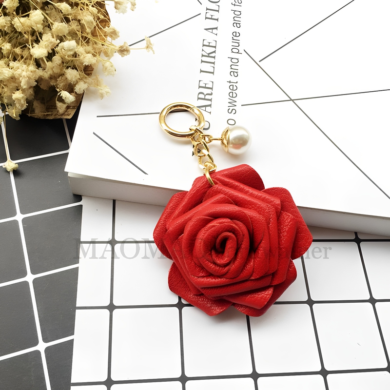 Original Handmade ins Brooch Rose Bag Pendant Flower Accessories Car Keychain Creative Gift Jewelry
