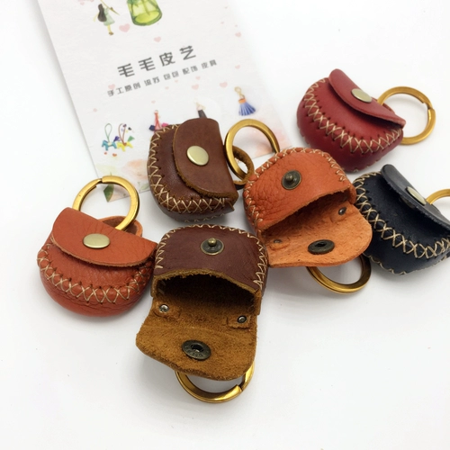 Креативное маленькое кольцо ручной работы, монеты, ключница, брелок, кожаные ключи от машины