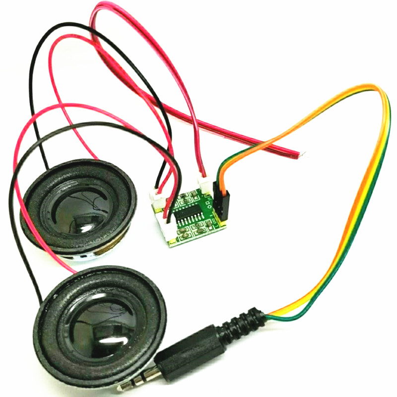 Mini digital audio power amplifier board 2*3W Class D power amplifier can be powered by USB with pins and speakers