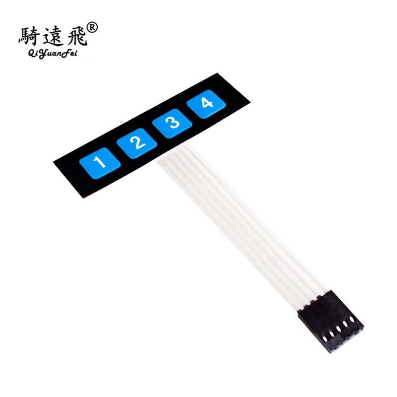 1 row 4 key membrane switch matrix keyboard membrane keys control panel MCU extended keyboard