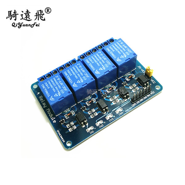 With optocoupler 4-way relay module relay control board relay output