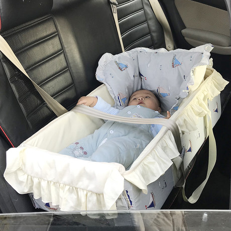 Portable Baby Basket Newborn Baby Basket Carry Basket Car Sleeping Basket Can Lie Out Of The