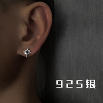 925 silver ear stud male tide Astral temperament European and American hip-hop trend personality high sense single male simple earrings female