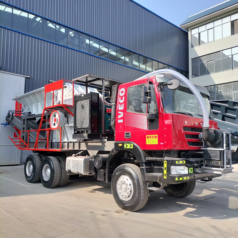 Vehicle-Mounted Mobile Crusher for Large Construction Waste, Gravel, and Stone Crushing Machine 1416 Vehicle-Mounted Box-Type Sand Making Machine
