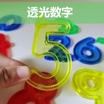 Light-transmitting digital teaching aids plastic rainbow color cognitive model mathematical Enlightenment odorless childrens early education toys