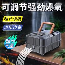SQG fish farming and selling fish oxygenator high-power oxygen pump seafood pool oxygenation stall special charging dual-purpose