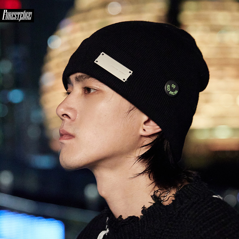 Hat men's autumn and winter woolen hat cold hat trendy brand cotton hat autumn thin section big head circumference warm Baotou cap knitted hat