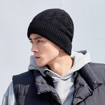 Autumn and winter plus fluff line hat mens Korean version of the wild tide brand knitted hat cold warm thickened mens hat leisure