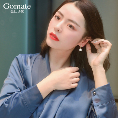 【金仕玛黛】纯银珍珠耳环女气质耳钉耳坠