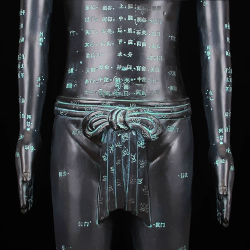 Антикварное медное иглоукалывание, физиологичная медная фигурка, подарок на день рождения