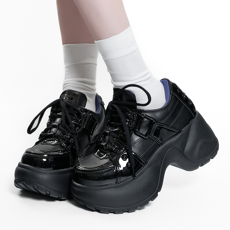 Transfer Student, Mimetic Boundary, Original Subculture Platform Shoes, Thick-Soled Dad Shoes, Sneakers for Women, Versatile Japanese-Style Shoes