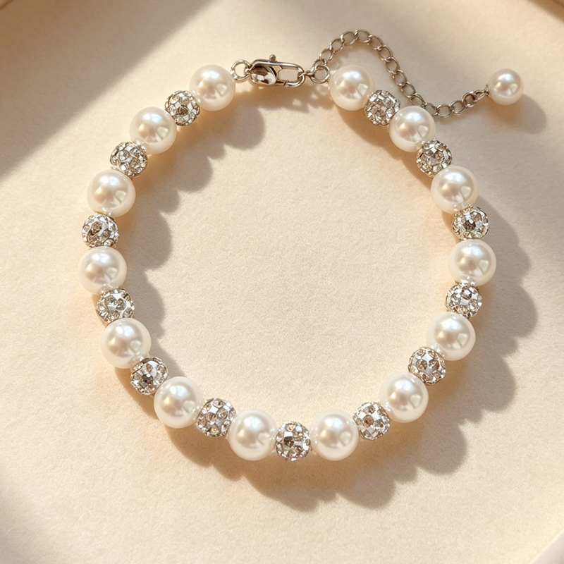 Gypsophila Pearl and Diamond Bracelet 2026 New Popular Style for Women, Australian White Light Luxury Niche Extended Chain High-End Jewelry Gypsophila Pearl and Diamond Bracelet 2026 New Popular Style for Women, Australian White Light Luxury Niche Extended Chain High-End Jewelry