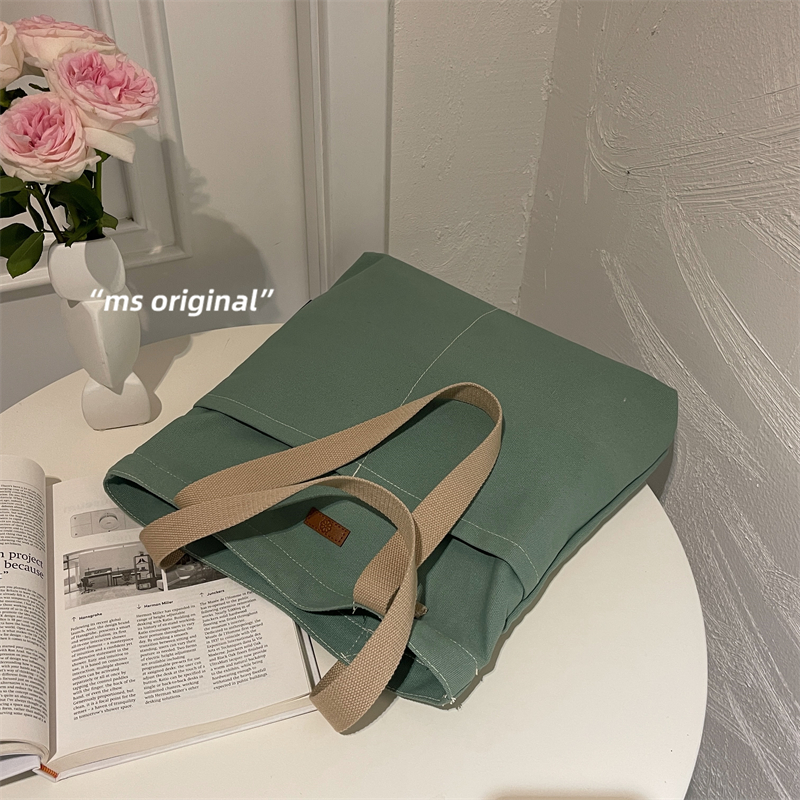 Sails Cloth Bag Women Single Shoulder Bag Kits Ins Cloth Bag Students 2022 New Japanese Department Literary briefs Large-capacity class Package