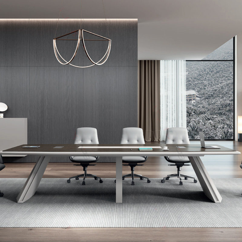 Office Furniture Conference Table Long Table Brief Modern Meeting Room Reception Strip Negotiate Table And Chairs Combination