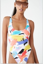 2019 Swimsuit new womens new European and American sexy cross-border one-piece print swimsuit 1946