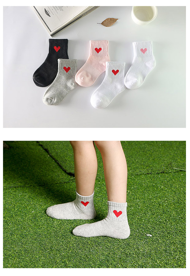 Yêu nếu mùa thu và mùa đông mới vớ trẻ em cotton vớ Song Khẩu tình yêu vớ cotton 3-5-7-9 tuổi vớ đẹp cho bé sơ sinh