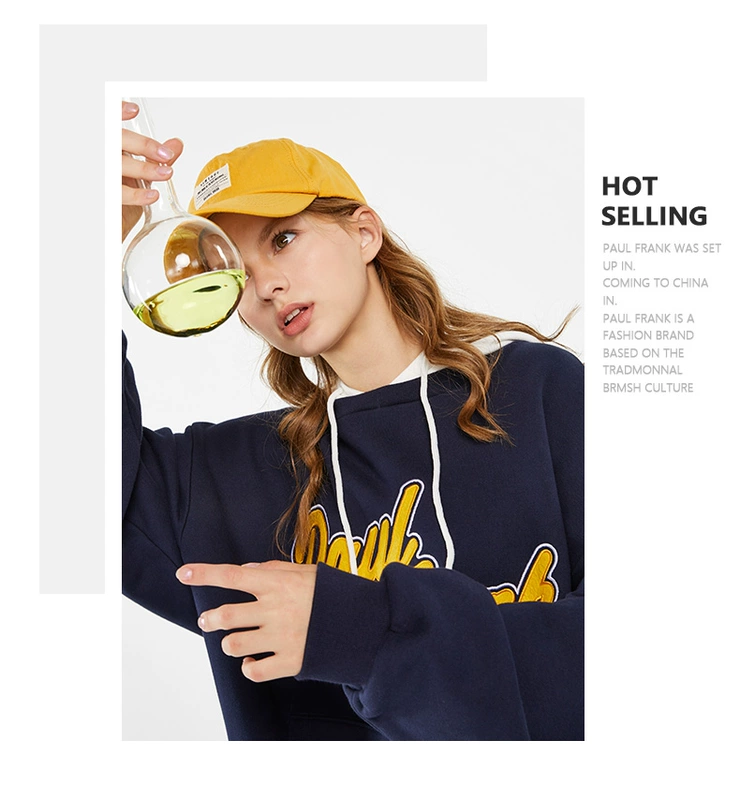 Khỉ miệng rộng chính thức áo len chính hãng 2019 mới nữ dài tay giản dị phiên bản Hàn Quốc của áo trùm đầu in hình nước ngoài - Thể thao lông cừu / jumper áo hoodie 