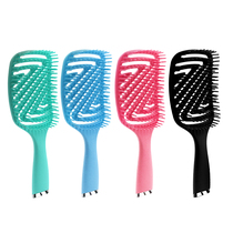 Hollowed-out massage comb net red bursting elastic lacquer bent comb mosquito repellent type back-shaped comb for male and female massage comb hollowed-out comb