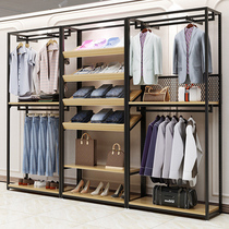 Clothing store display rack hangers women's clothing store shelves special display rack shop display rack hangers floor type