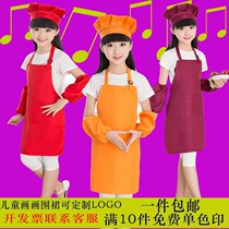 Custom kindergarten children Children baking apron Children chef clothing hat set performance clothing can be printed logo