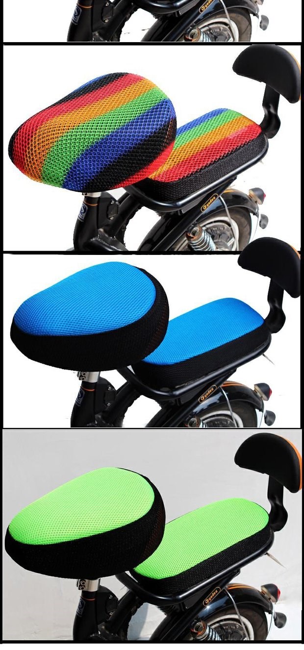 Bốn mùa phổ quát xe điện bọc ghế xe đạp chống nắng chỗ ngồi thoáng khí đặt pin xe bọc ghế điện xe bọc - Đệm xe máy yên xe wave