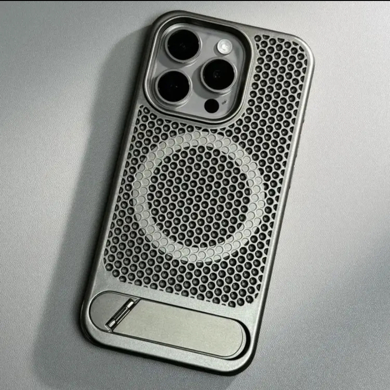 High-Quality Breathable Heat-Dissipating Magnetic Folding Stand Suitable for Apple 16 Pro Phone Case, New Ultra-Thin 15 Pro Max Simple Anti-Drop 14/13/12/11 High-Quality Breathable Heat-Dissipating Magnetic Folding Stand Suitable for Apple 16 Pro Phone Case, New Ultra-Thin 15 Pro Max Simple Anti-Drop 14/13/12/11