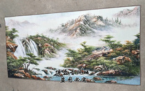 Embroidery landscape painting calligraphy painting wall painting mural painting Thangka embroidery machine embroidery silk weaving brocade painting landscape painting running water to make money