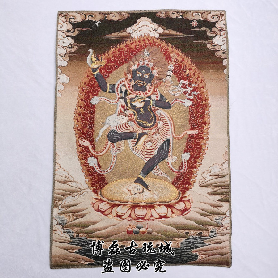 Mizong Tangka Embroidery Painting Heart of the Helmmeed Mother Like the Tibetan Hung Painting Brocade Fabric Portrait 90 * 60 cm