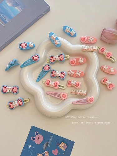 Кролик, заколка для волос, милая челка, детские шпильки для волос, аксессуар для волос