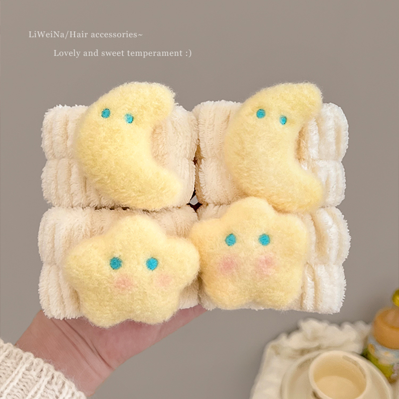Cute Star and Moon Plush Face Washing Wristband for Women, Anti-Wet Cuff, Waterproof Wrist Cover, Wrist Protector Cute Star and Moon Plush Face Washing Wristband for Women, Anti-Wet Cuff, Waterproof Wrist Cover, Wrist Protector