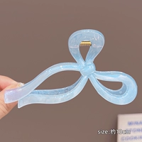 Синяя заколка-крабик