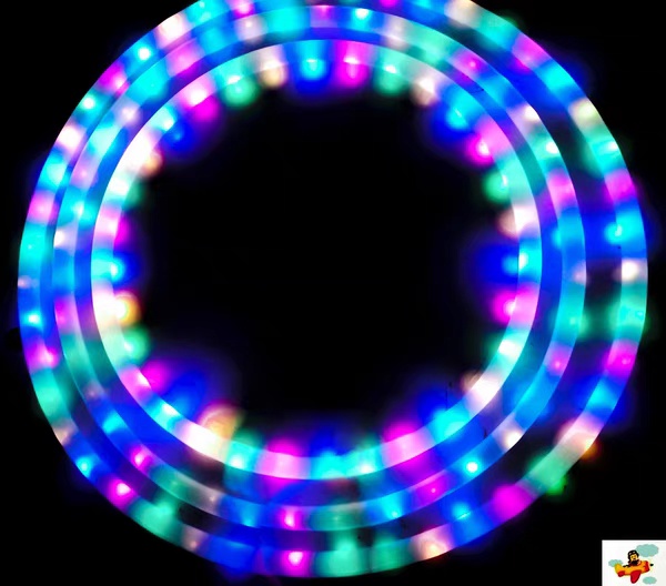 Kindergarten Kid's Circle LED Seven colorful luminous changing monochromatic flashy adult stage performance