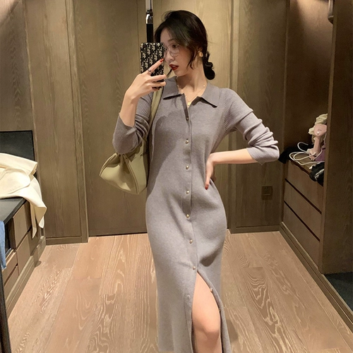 Осенний приталенный красный корсет, лонгслив, свитер, платье, длинная юбка, коллекция 2021, французский стиль