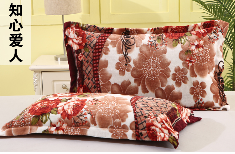 Gối nhung san hô mùa đông dày flannel gối đặt sang trọng gối flannel gối đơn với gối gối chống trào ngược cho bé