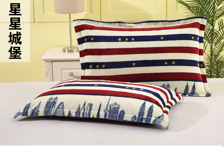 Gối nhung san hô mùa đông dày flannel gối đặt sang trọng gối flannel gối đơn với gối gối chống trào ngược cho bé