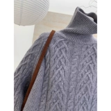 Сиреневый цветной сексуальный однотонный шерстяной демисезонный свитер, утепленный лонгслив