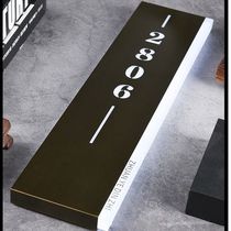 Stainless Steel Titanium Gold Bronze Door Card Hotel Restaurant KTV Bar Custom Creative Luminous LED Signage