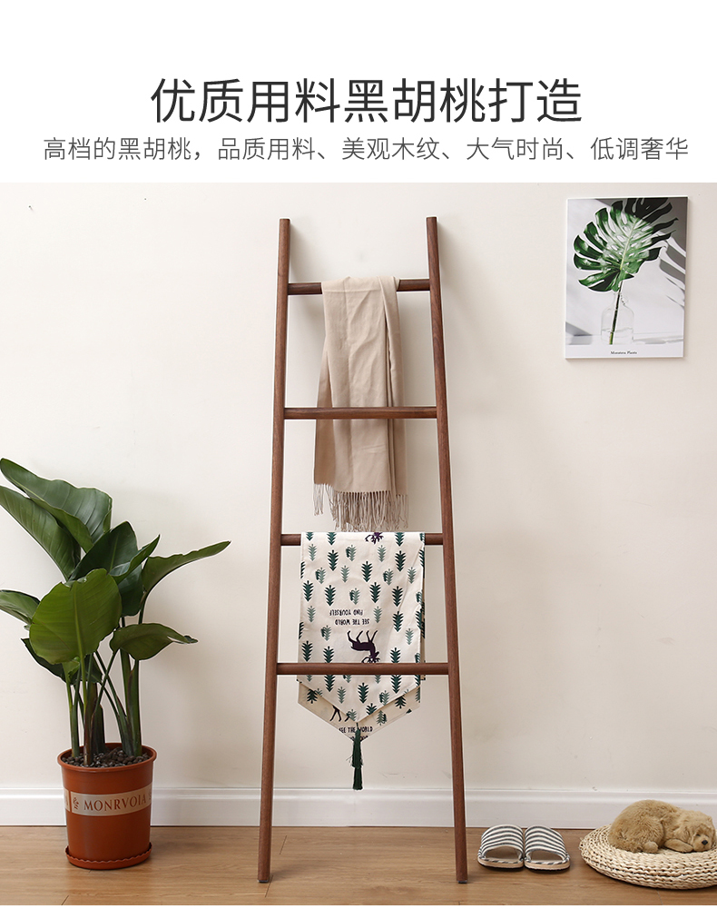 [Xưởng gỗ lõm] Bắc Âu đơn giản khung gỗ rắn thang Nhật Bản theo phong cách Nhật Bản - Kệ kệ góc